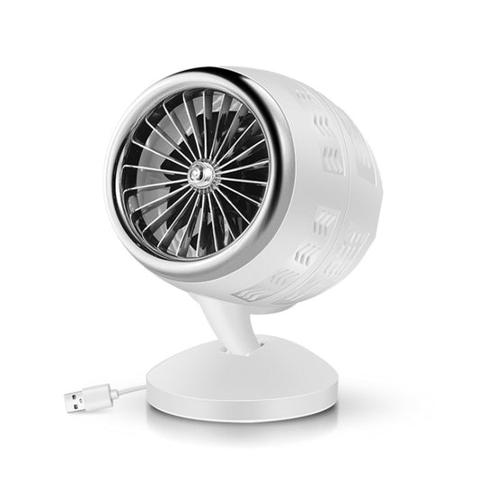Portable Adjustable Mini USB Charging Air Convection Cycle Desktop Electric Fan Air Cooler, Support 2 Speed Control (Silver) by buy2fix