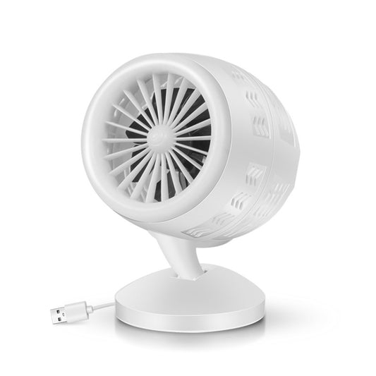 Portable Adjustable Mini USB Charging Air Convection Cycle Desktop Electric Fan Air Cooler, Support 2 Speed Control (White) by buy2fix