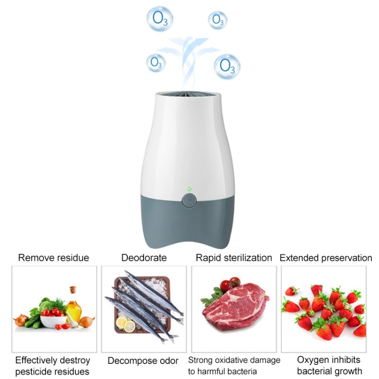 AX168B Mini Fridge Ozone Air Purifier and Fresh Deodorizer (White + Black) - Air Purifiers & Accessories by buy2fix | Online Shopping UK | buy2fix