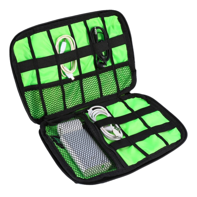 Portable Travel Organizer Storage Collection Bag Case Pouch Digital Gadget Electronic Accessories, Size: 25.7*18.5*1.2cm(Black) - Storage Bags by buy2fix | Online Shopping UK | buy2fix