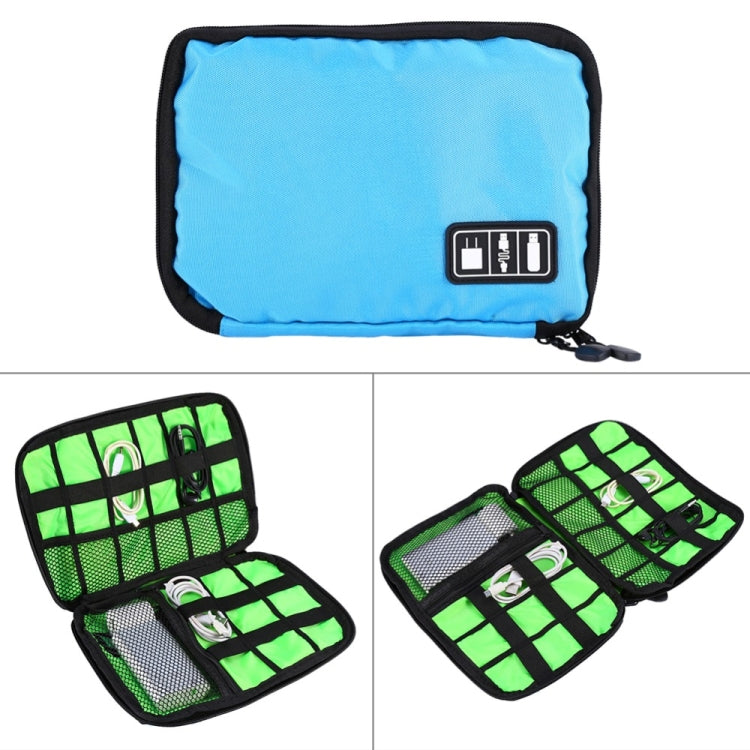 Portable Travel Organizer Storage Collection Bag Case Pouch Digital Gadget Electronic Accessories, Size: 25.7*18.5*1.2cm(Black) - Storage Bags by buy2fix | Online Shopping UK | buy2fix