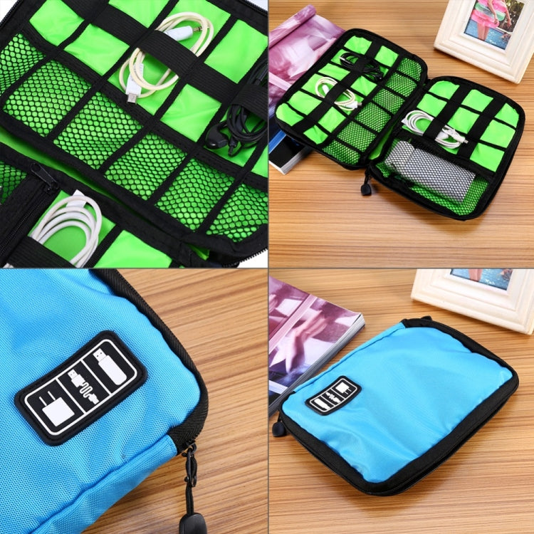 Portable Travel Organizer Storage Collection Bag Case Pouch Digital Gadget Electronic Accessories, Size: 25.7*18.5*1.2cm(Black) - Storage Bags by buy2fix | Online Shopping UK | buy2fix