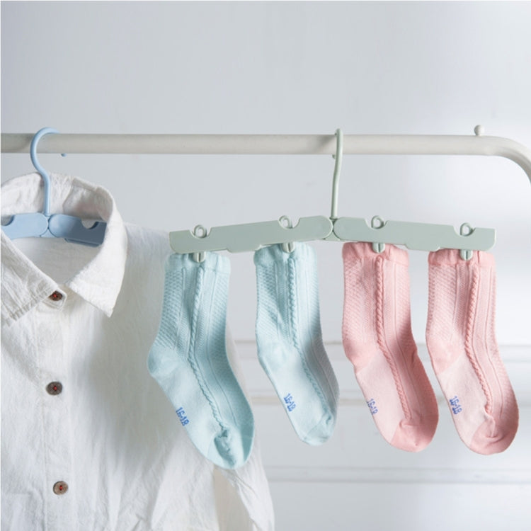 Foldable Clothes Hanger Drying Rack with 4 Hidden Clips for Home / Travel, Random Color Delivery - Shelf & Hooks by buy2fix | Online Shopping UK | buy2fix