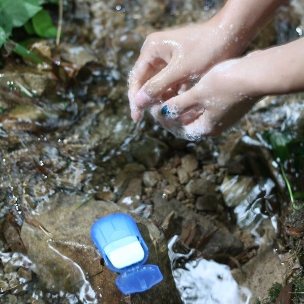 5 PCS Disposable Portable Travel Boxed Confetti Soap Mini Soap Paper, Random Color Delivery by buy2fix