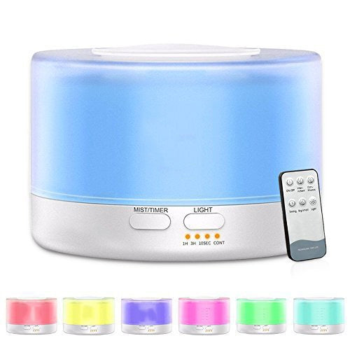T700 Remote Control Clear White Air Humidifier Automatic Alcohol Sprayer Essential Oil Diffuser Ultrasonic Mist Maker Ultrasonic Aroma Diffuser Atomizer Color LED, Capacity: 700ml, DC 24V, US Plug by buy2fix