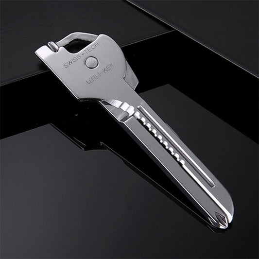 SWISS+TECH Stainless Steel 6 in 1 Multi-function Outdoor Key Chain, Foldable Mini Tools Key Ring - Mountaineering Outfit by buy2fix | Online Shopping UK | buy2fix