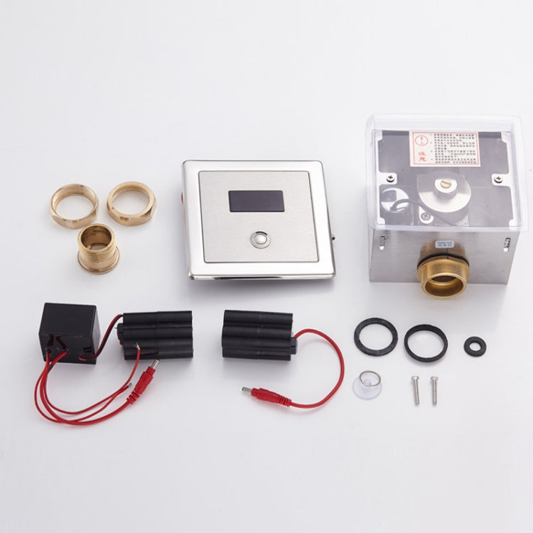 Recessed Wall in Type Flush Valve for Auto-induction Toilet, with Automatic and Manual Function DC AC - Smart Kitchen and Toilet by buy2fix | Online Shopping UK | buy2fix