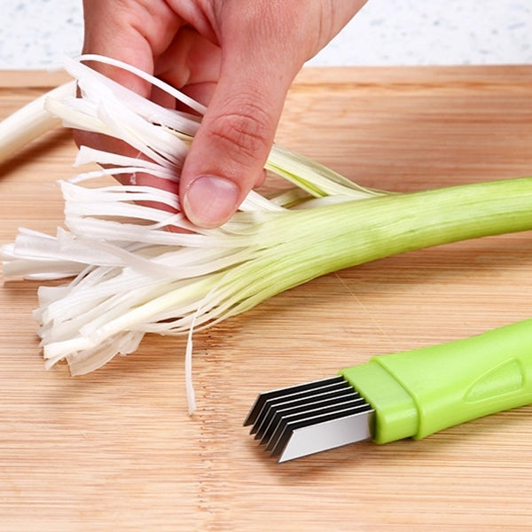 Kitchen Tool Manual Stainless Steel Filate Circle Shape Green Onion Slicer - Cutter & Peeler by buy2fix | Online Shopping UK | buy2fix