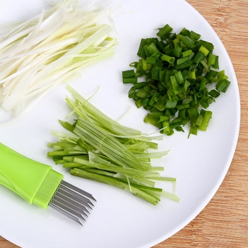 Kitchen Tool Manual Stainless Steel Filate Circle Shape Green Onion Slicer - Cutter & Peeler by buy2fix | Online Shopping UK | buy2fix