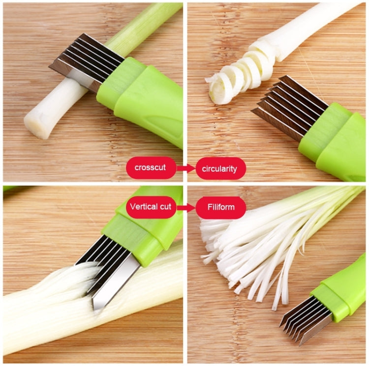 Kitchen Tool Manual Stainless Steel Filate Circle Shape Green Onion Slicer by buy2fix