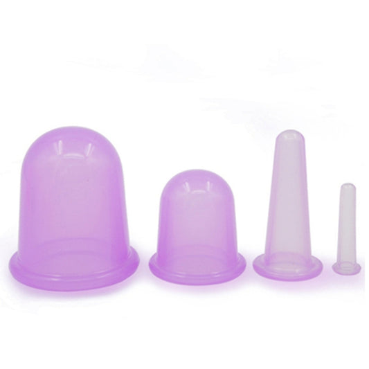 4 in 1 Health Care Body Massage Vacuum Silicone Cupping Cups,Random Color Delivery by buy2fix