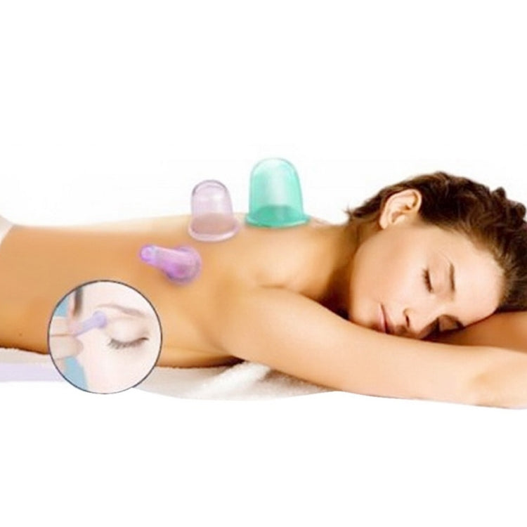 4 in 1 Health Care Body Massage Vacuum Silicone Cupping Cups,Random Color Delivery - Cupping & Moxibustion by buy2fix | Online Shopping UK | buy2fix