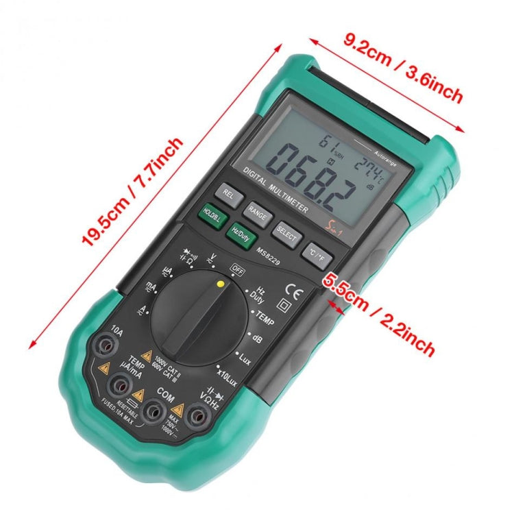 BSIDE MS8229 Digital Multimeter LUX Noise Meter Temperature Humidity Tester - Digital Multimeter by BSIDE | Online Shopping UK | buy2fix
