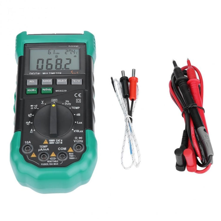 BSIDE MS8229 Digital Multimeter LUX Noise Meter Temperature Humidity Tester - Digital Multimeter by BSIDE | Online Shopping UK | buy2fix