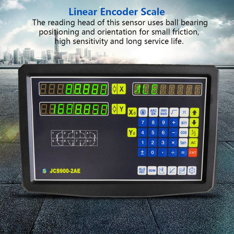 JCS900-2AE Two Axes Digital Readout Display Milling Lathe Machine, EU Plug - Digital Multimeter by buy2fix | Online Shopping UK | buy2fix