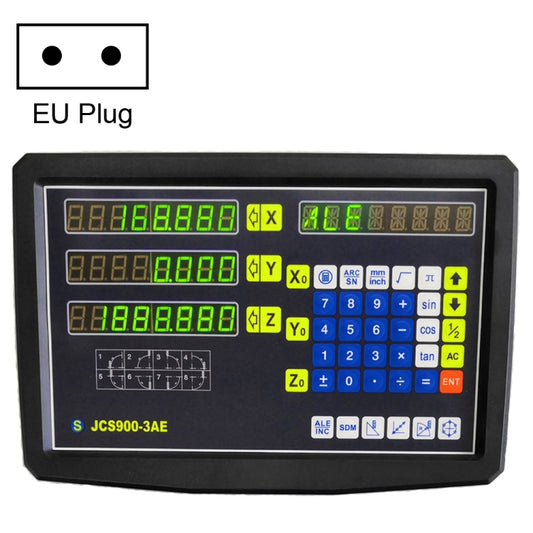 JCS900-3AE Three Axes Digital Readout Display Milling Lathe Machine, EU Plug - Digital Multimeter by buy2fix | Online Shopping UK | buy2fix