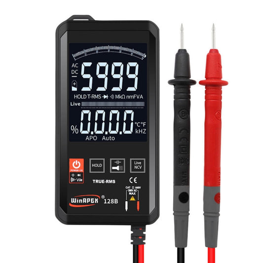 HY128B Reverse Display Screen Ultra-thin Touch Smart Digital Multimeter Fully Automatic High Precision True Effective Value Multimeter - Digital Multimeter by buy2fix | Online Shopping UK | buy2fix
