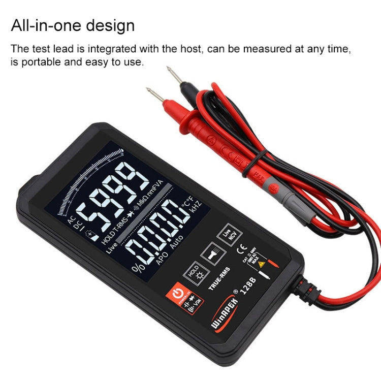 HY128C Color Screen Ultra-thin Touch Smart Digital Multimeter Fully Automatic High Precision True Effective Value Multimeter - Digital Multimeter by buy2fix | Online Shopping UK | buy2fix