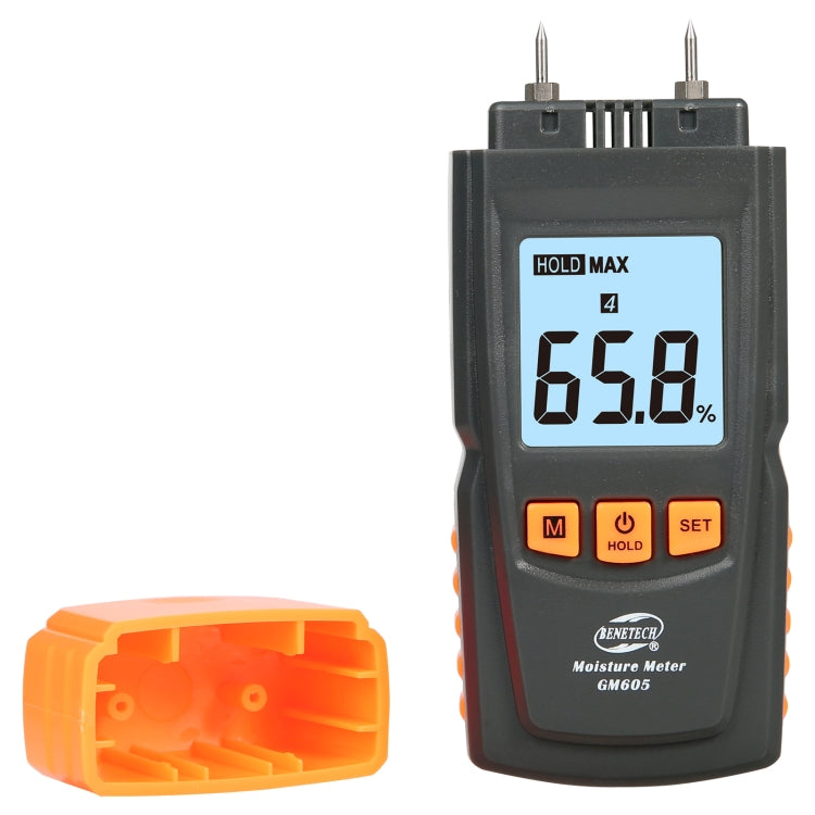 BENETECH GM605 Digital Wood Moisture Meter Humidity Tester Timber Damp Detector - PH & Moisture Meter by BENETECH | Online Shopping UK | buy2fix