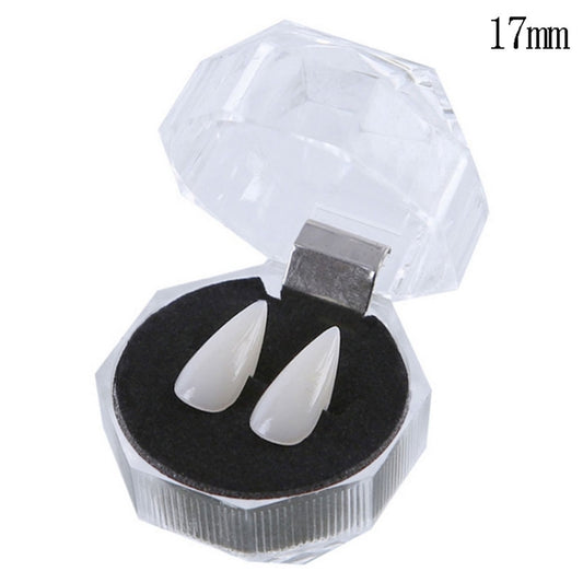 1 Pair 17mm Halloween Party Dentures Props Vampire Zombie Devil Fangs Teeth - Halloween Prop Decorations by buy2fix | Online Shopping UK | buy2fix