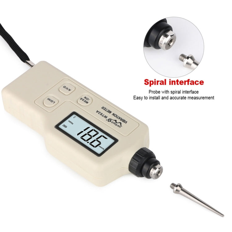 Wintact WT63A Vibration Meter Digital Tester Vibrometer Analyzer Acceleration Velocity(Black Red) by Wintact