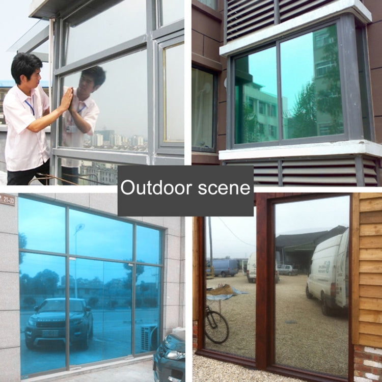 UV Reflective One Way Privacy Decoration Glass Window Film Sticker, Width: 40cm, Length: 1m(Gold) - Door & Window Films by buy2fix | Online Shopping UK | buy2fix