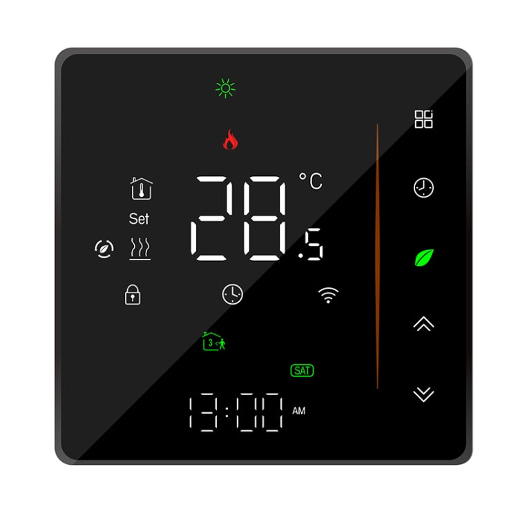 BHT-006GCLW 95-240V AC 5A Smart Home Heating Thermostat for EU Box, Control Boiler Heating with Only Internal Sensor, WiFi (Black) - Thermostat & Thermometer by buy2fix | Online Shopping UK | buy2fix