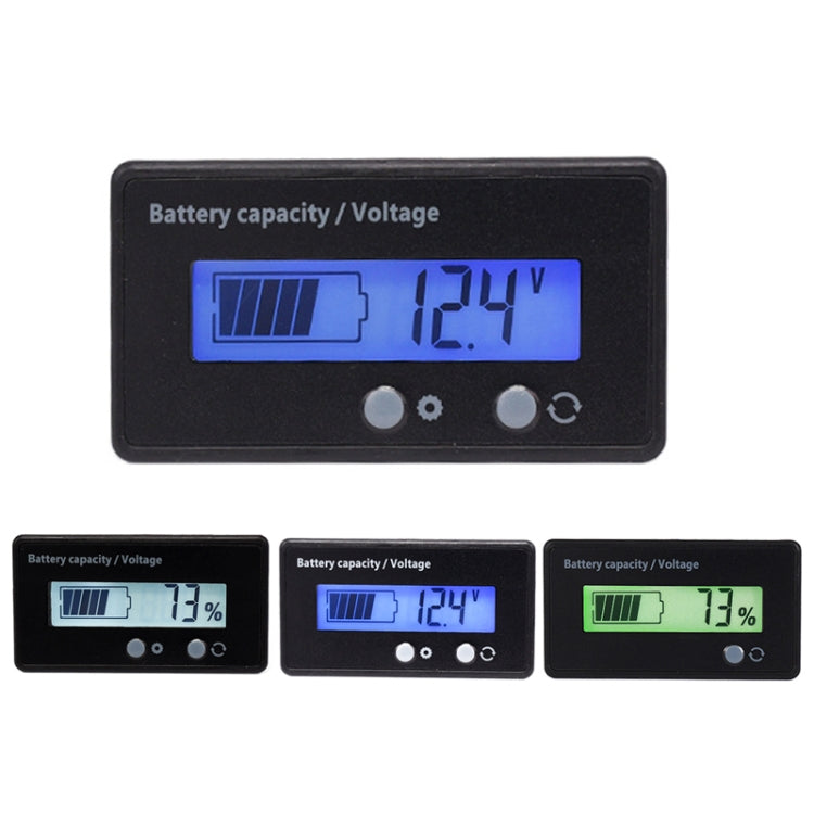 H6133 12V-84V Lead-acid Battery Voltage Tester Percentage Voltmeter Gauge Lithium Battery Status Monitor(Blue Light) - Battery & Resistance Tester by buy2fix | Online Shopping UK | buy2fix