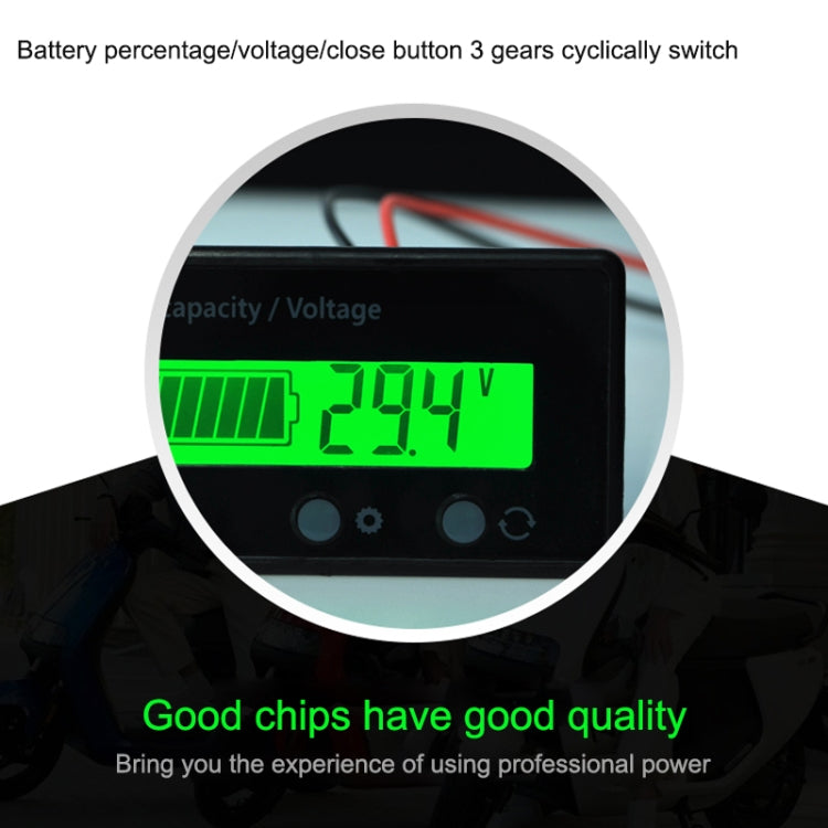 H6133 12V-84V Lead-acid Battery Voltage Tester Percentage Voltmeter Gauge Lithium Battery Status Monitor(Blue Light) - Battery & Resistance Tester by buy2fix | Online Shopping UK | buy2fix