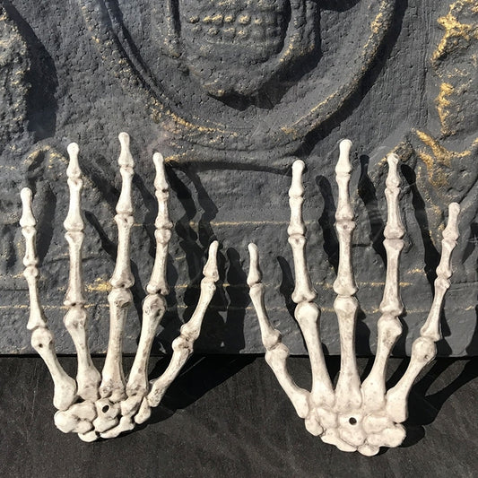 One Pair Halloween Skeleton Hands Haunted House Decoration Props, Size: 15.5 x 10cm by buy2fix