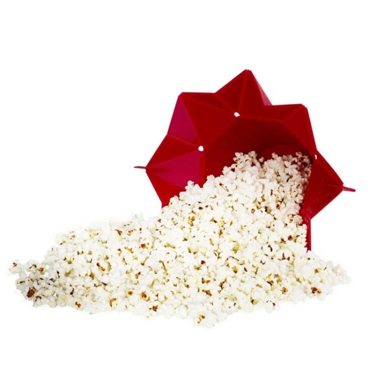 2 PCS Creative Foldable Silicone Microwave Popcorn Maker(Red) by buy2fix