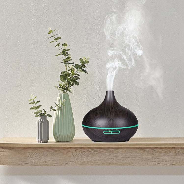 W350 14W 300ML Wood Grain Aromatherapy Air Purifier Humidifier with LED Light for Office / Home Room(Coffee) - Air Purifiers & Accessories by buy2fix | Online Shopping UK | buy2fix