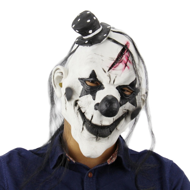 Halloween Festival Party Latex Devil Clown Frightened Mask Headgear, with Hair - Halloween Masks by buy2fix | Online Shopping UK | buy2fix