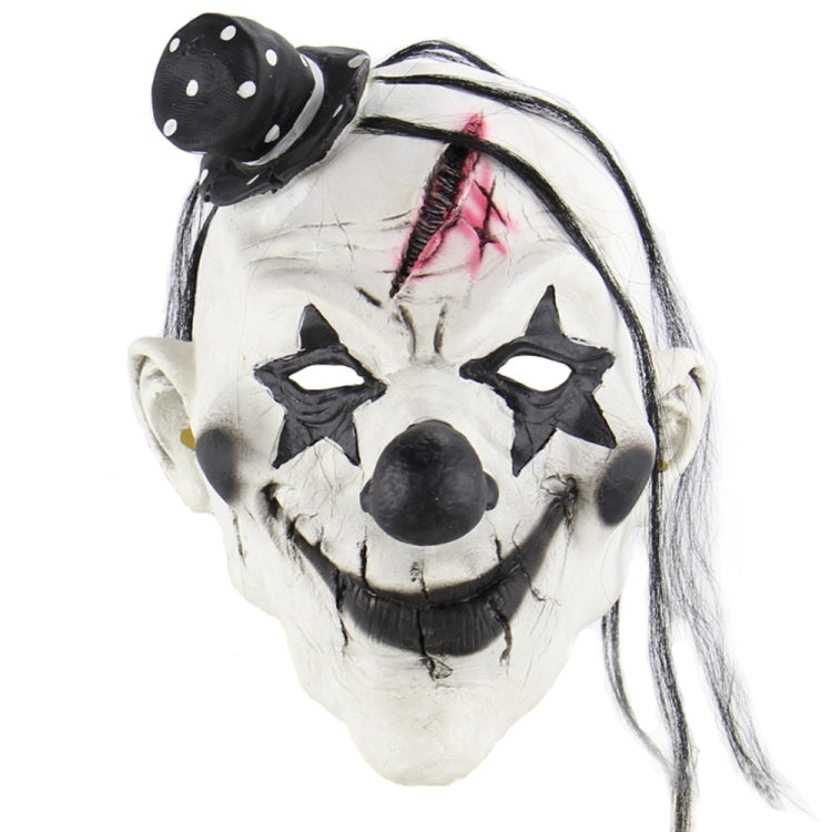 Halloween Festival Party Latex Devil Clown Frightened Mask Headgear, with Hair - Halloween Masks by buy2fix | Online Shopping UK | buy2fix