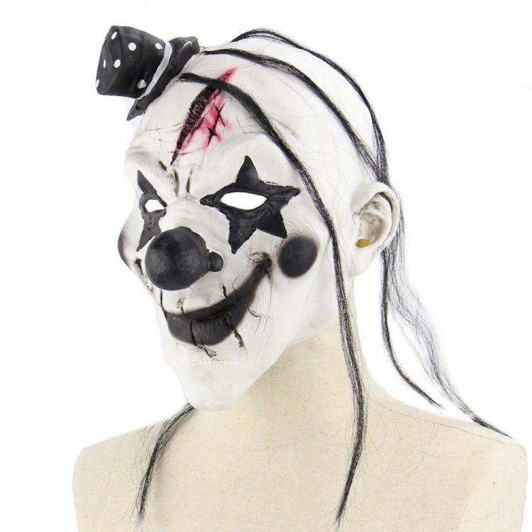 Halloween Festival Party Latex Devil Clown Frightened Mask Headgear, with Hair - Halloween Masks by buy2fix | Online Shopping UK | buy2fix