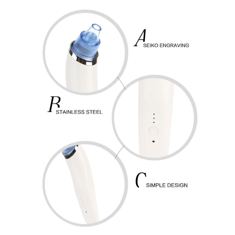 5W 1A Multi-function Blackhead Extractor Pore Cleanser with Four Probes (Blue) - Beauty Instrument by buy2fix | Online Shopping UK | buy2fix