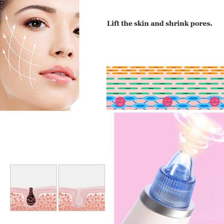 5W 1A Multi-function Blackhead Extractor Pore Cleanser with Four Probes (Blue) - Beauty Instrument by buy2fix | Online Shopping UK | buy2fix