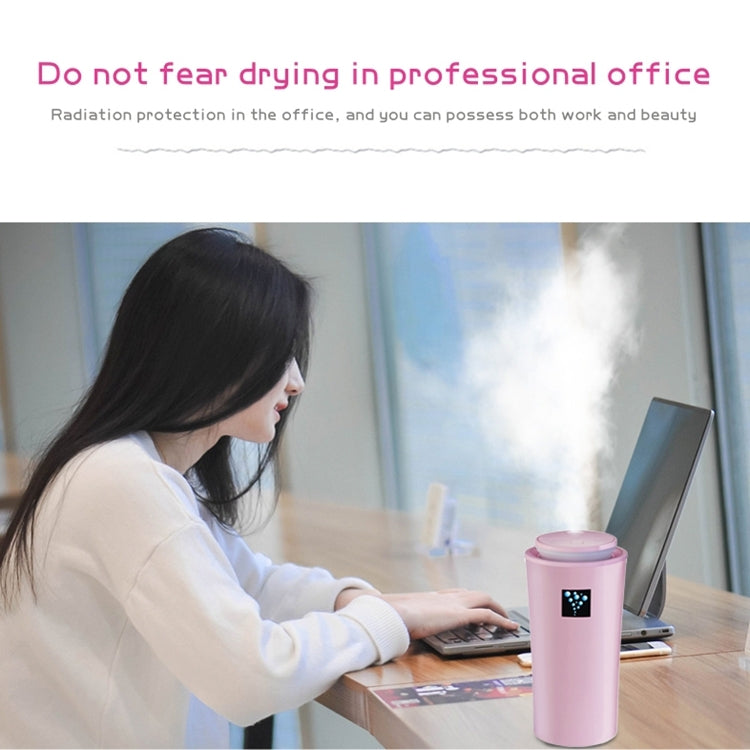 Small-3 2W Humidifier Moisture Meter Moisturizing Instrument with LED Night Light, Water Tank Capacity: 260ml(Pink) - Air Purifiers & Accessories by buy2fix | Online Shopping UK | buy2fix