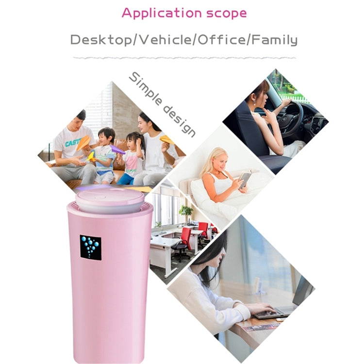 Small-3 2W Humidifier Moisture Meter Moisturizing Instrument with LED Night Light, Water Tank Capacity: 260ml(Pink) - Air Purifiers & Accessories by buy2fix | Online Shopping UK | buy2fix