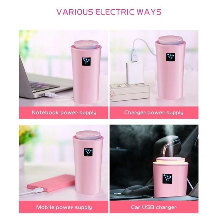 Small-3 2W Humidifier Moisture Meter Moisturizing Instrument with LED Night Light, Water Tank Capacity: 260ml(Pink) - Air Purifiers & Accessories by buy2fix | Online Shopping UK | buy2fix