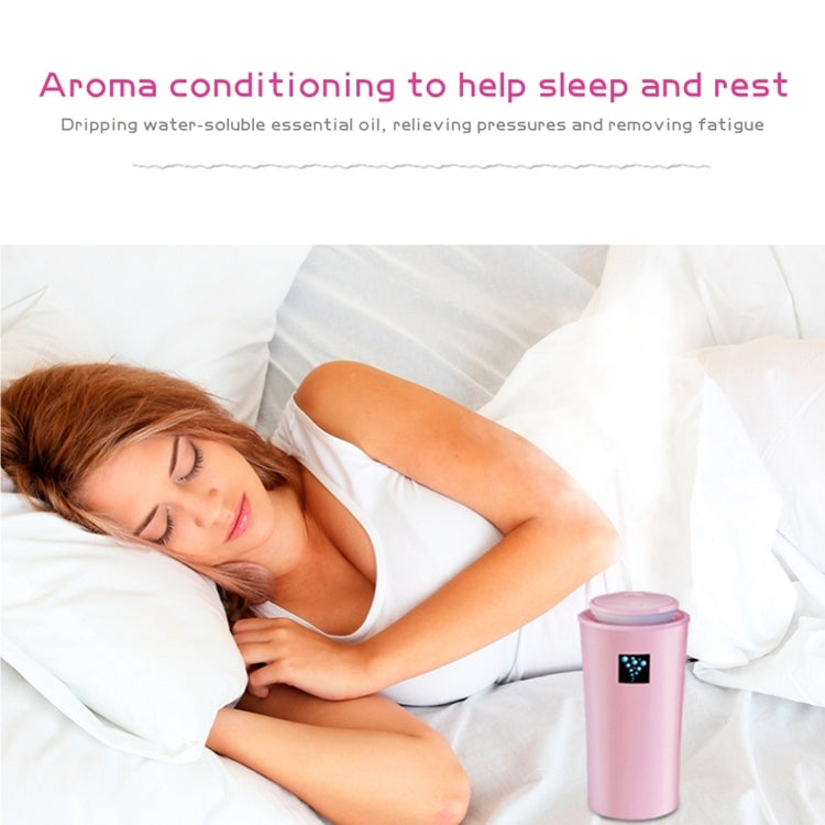 Small-3 2W Humidifier Moisture Meter Moisturizing Instrument with LED Night Light, Water Tank Capacity: 260ml(Pink) - Air Purifiers & Accessories by buy2fix | Online Shopping UK | buy2fix