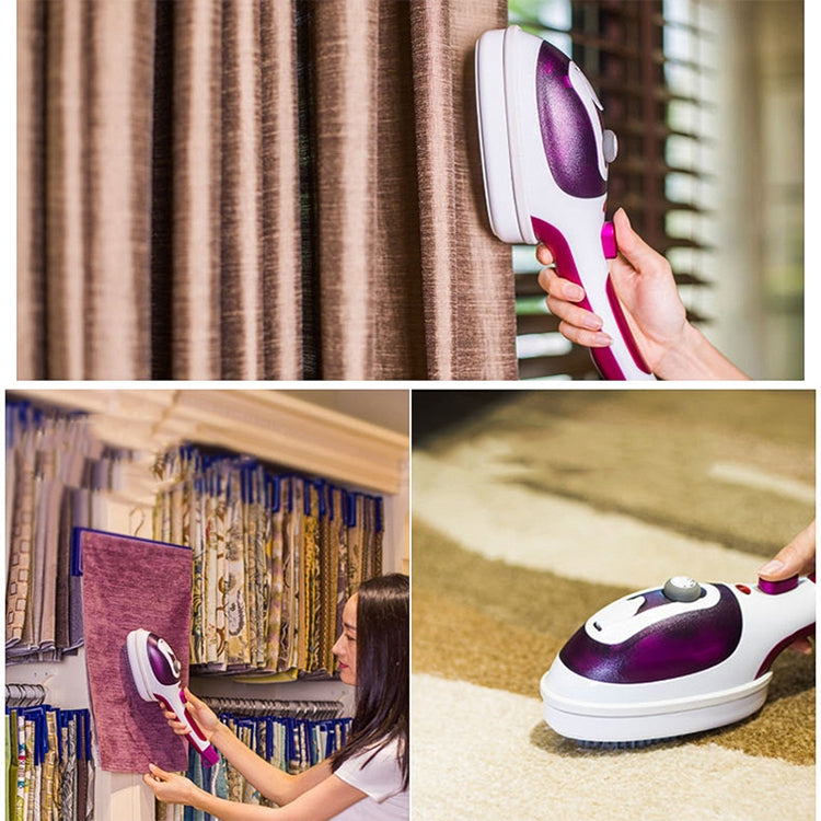 Multifunction Household Handheld Steamer Travel Portable Hand - Held Steam Hanging Hot Machine Ceramic Bottom with Flannelette Brush & Hair Brush & Measuring Cup,US Plug(Purple) by buy2fix