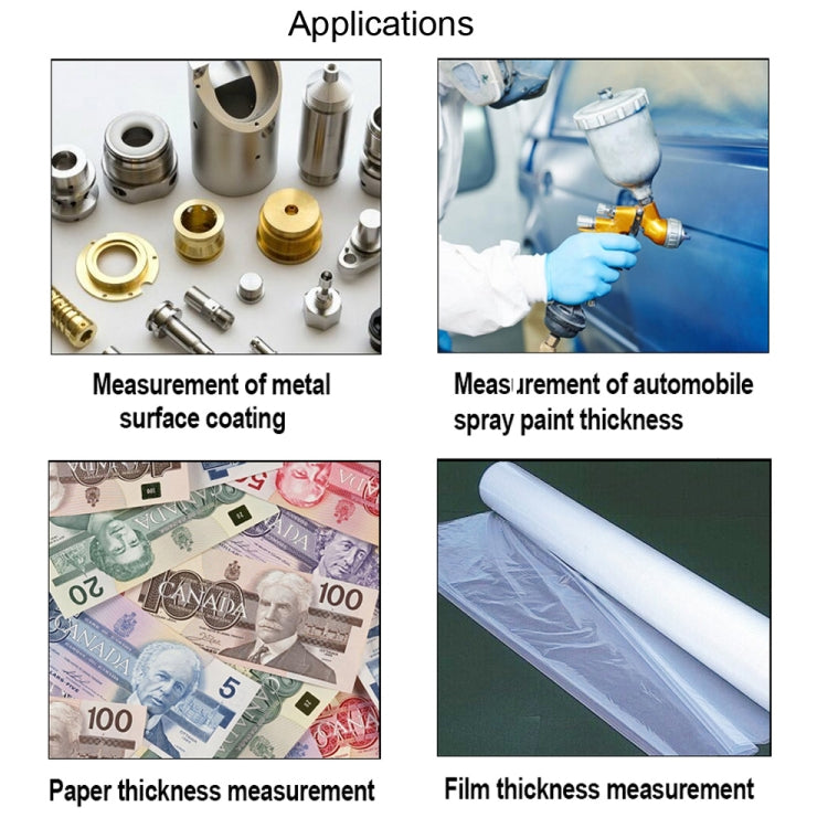 RZ240 Ferrous & Non-Ferrous 2 in 1 Digital Coating Paint Thickness Gauge Meter Tools (Grey) by buy2fix