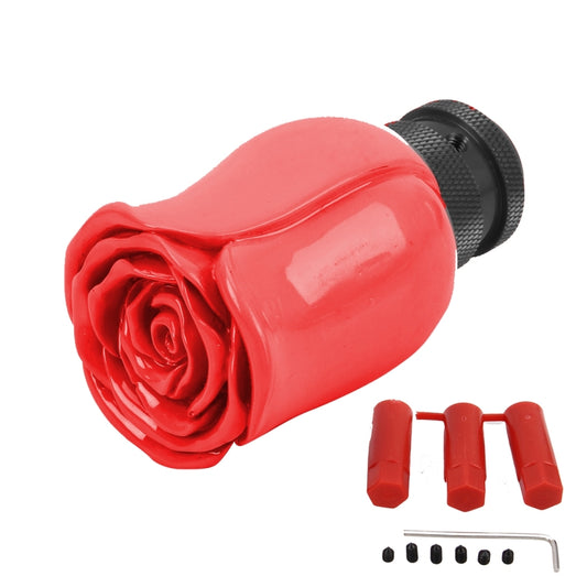 Rose Flower Shaped Universal Vehicle Car Manual Automatic Gear Shift Knob (Red) by buy2fix