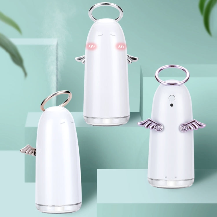TSHM0 Mini Angel Atomizing Humidifier with Colorful Night Lights, Water Tank Capacity: 230mL (Silver) by buy2fix