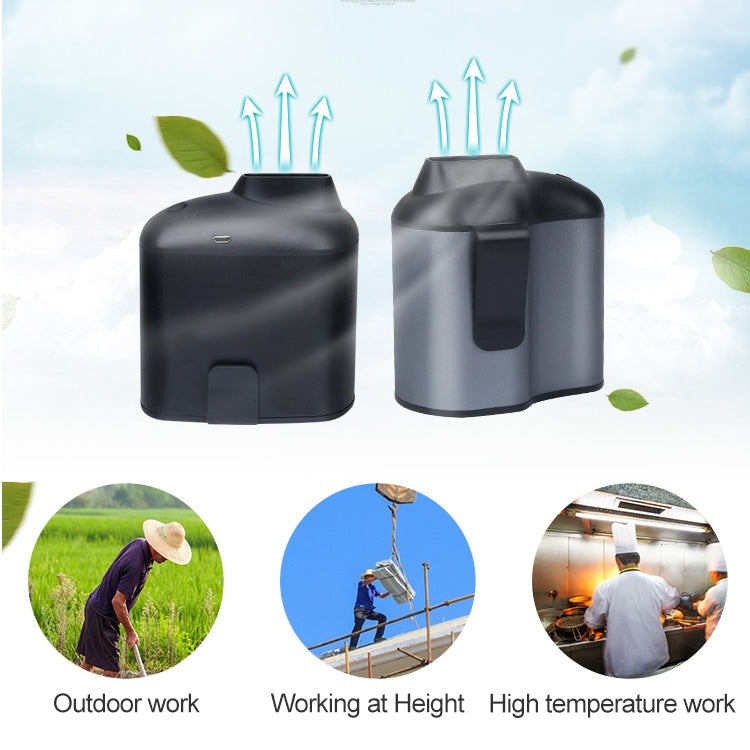 Portable Creative Hanging Waist USB Fan with Three Adjustable Wind Speed (Black) - Electric Fans by buy2fix | Online Shopping UK | buy2fix