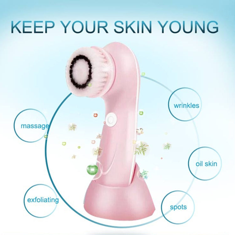 3 in 1 USB Charging Electronic Cleaning Face Beauty Instrument Pores Nose Blackhead Facial Cleansing Brush (Pink) - Cleanser by buy2fix | Online Shopping UK | buy2fix