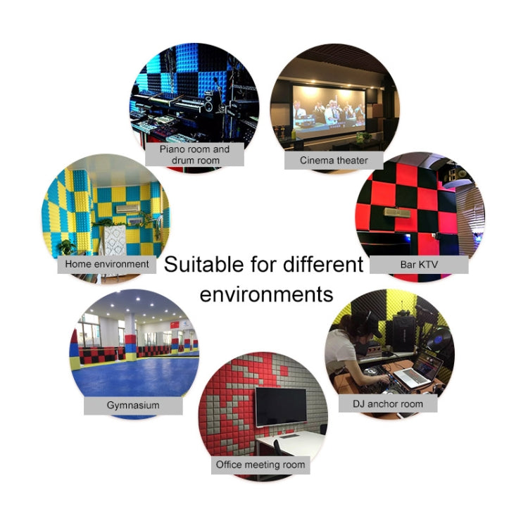 24 PCS Recording Studio Drum Room Acoustic Foam, Random Color Delivery by buy2fix