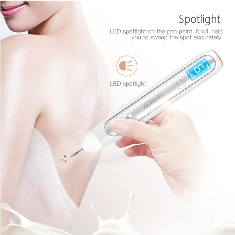 XPREEN XPRE051 Professional Wireless Rechargeable Mole Freckle Dark Spots Tattoo Wart Removal Pen Skin Tag Spot Eraser Pro Beauty Sweep Spot Pen Kit With LED Screen & Spotlight(White) - Beauty Instrument by Xpreen | Online Shopping UK | buy2fix