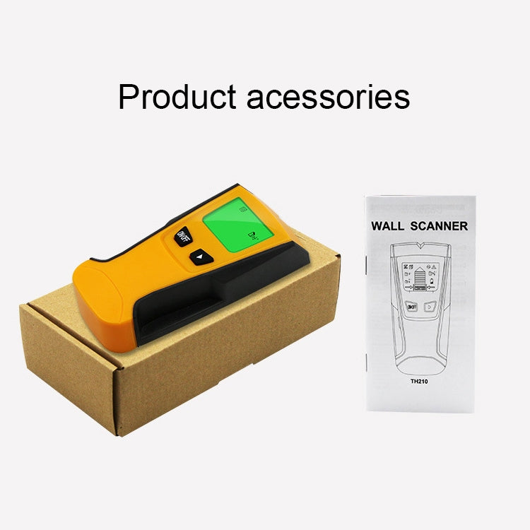 TH210 3 in 1 Wall Metal Detector for Voltage and Cable with Metal Detection Function - Metal Detector by buy2fix | Online Shopping UK | buy2fix